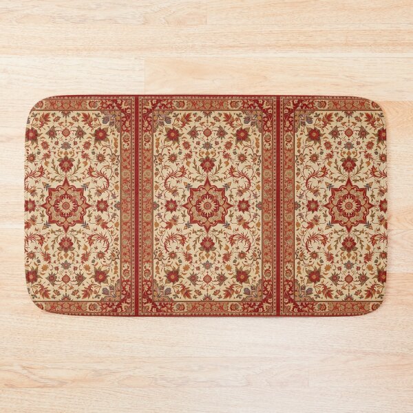 Item preview, White and Red Persian Style Whimsical Vintage Pattern Art  designed and sold by Witty Shirts.