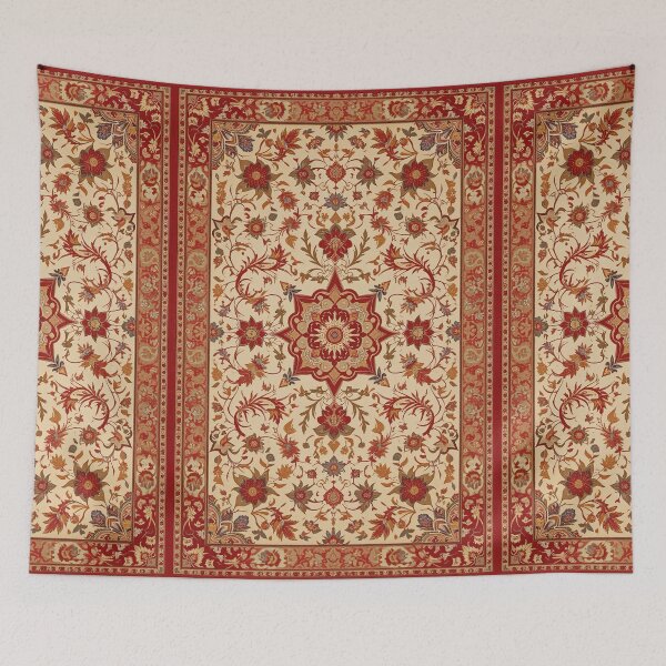 Item preview, White and Red Persian Style Whimsical Vintage Pattern Art  designed and sold by Witty Shirts.