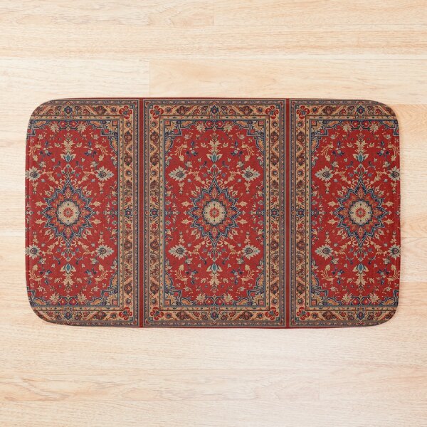 Item preview, Red and Brown Persian Style Whimsical Vintage Pattern Art  designed and sold by Witty Shirts.