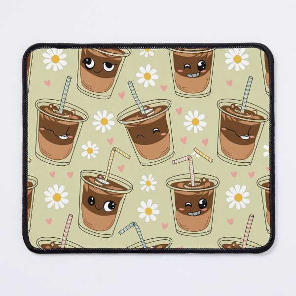 Item preview, Kawaii Coffee Cups Pattern designed and sold by Furbulous Faces.