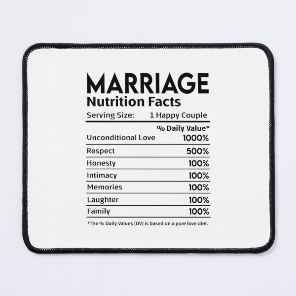 Item preview, Marriage Nutrition Facts designed and sold by nookmerch97.
