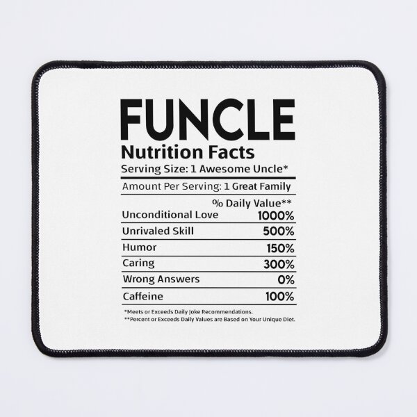 Item preview, Funcle Nutrition Facts designed and sold by nookmerch97.