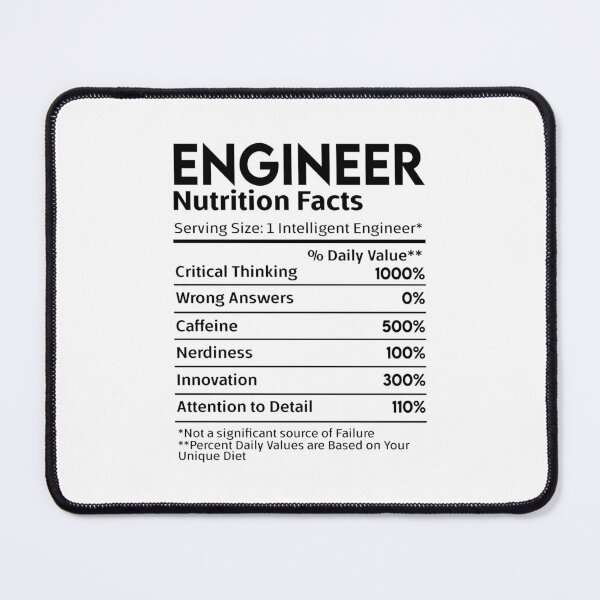 Item preview, Engineer Nutrition Facts designed and sold by NookMerch97 .