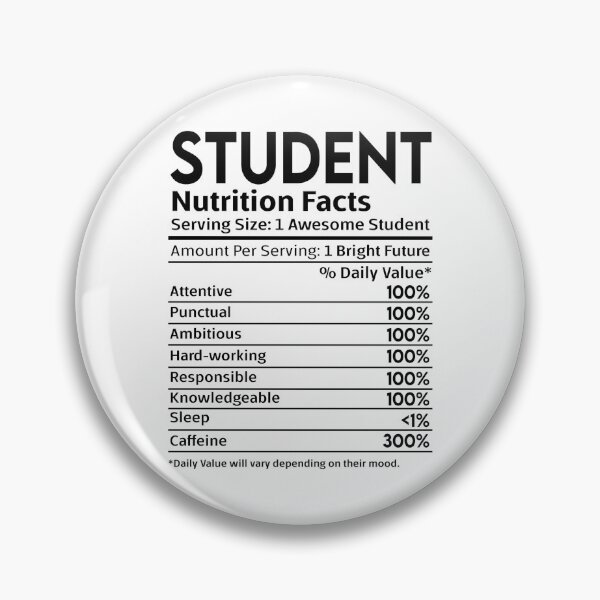 Item preview, Student Nutrition Facts designed and sold by nookmerch97.