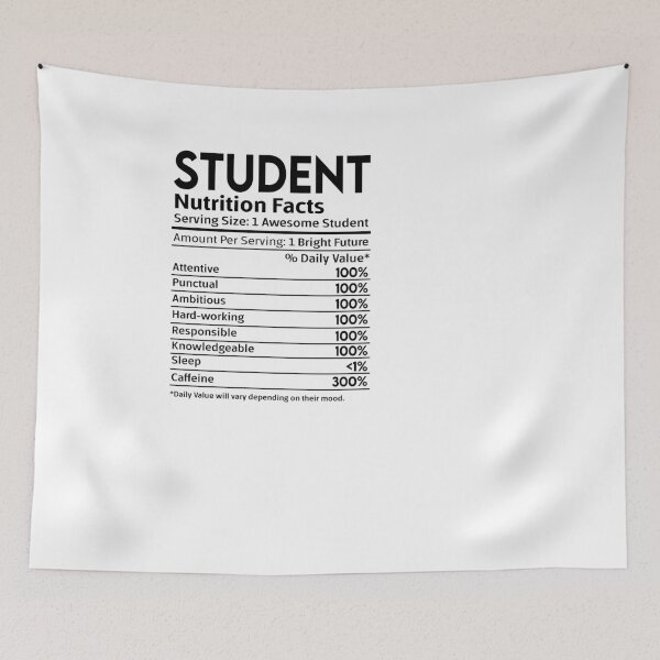 Item preview, Student Nutrition Facts designed and sold by nookmerch97.