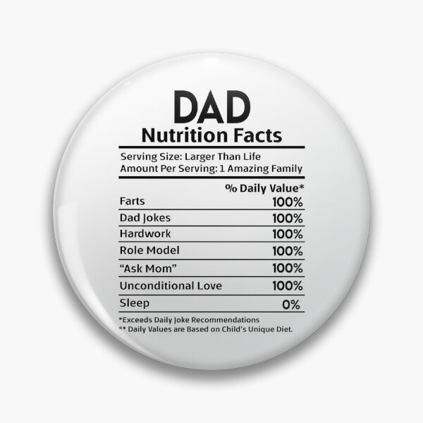 Item preview, Dad Nutritional Facts designed and sold by nookmerch97.