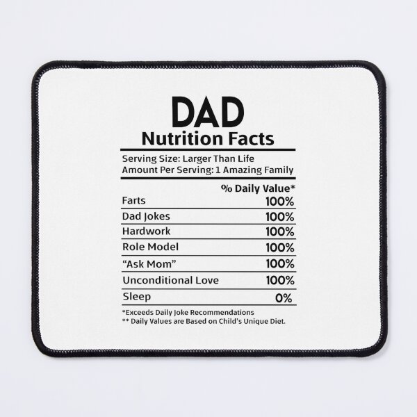 Item preview, Dad Nutritional Facts designed and sold by nookmerch97.