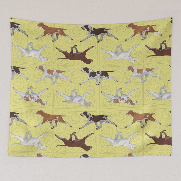 Item preview, Bracco Italiano Pattern Yellow designed and sold by Spinyflowerart.