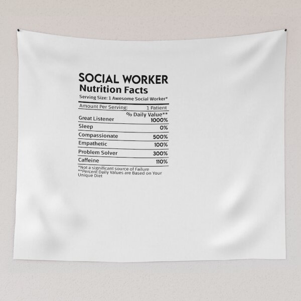 Item preview, Social Workers Nutrition Facts designed and sold by NookMerch97 .