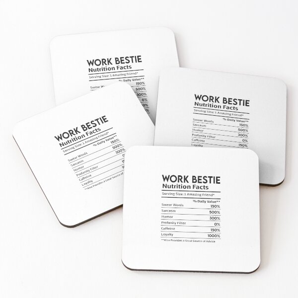 Item preview, Work Bestie Nutrition Facts designed and sold by nookmerch97.