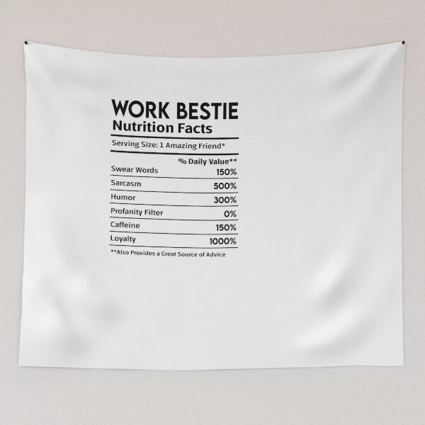 Item preview, Work Bestie Nutrition Facts designed and sold by nookmerch97.