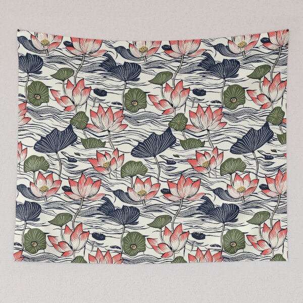 Item preview, Traditional Lotus Motif with Flowing Designs designed and sold by Piotrek0001.