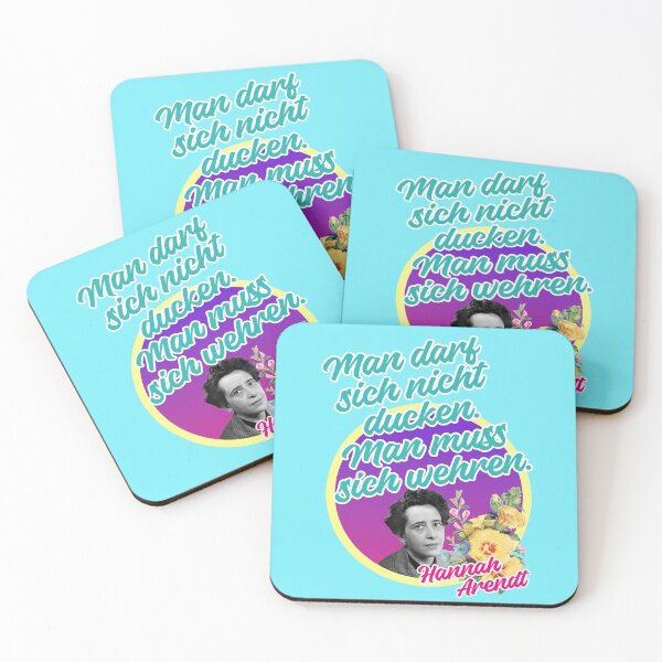 Item preview, You must not duck, you must defend yourself, Hannah Arendt quote designed and sold by Mauswohn.