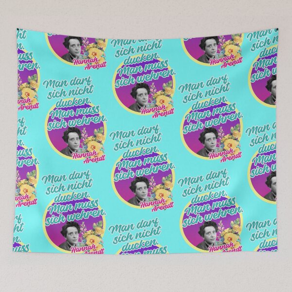 Item preview, You must not duck, you must defend yourself, Hannah Arendt quote designed and sold by Mauswohn.