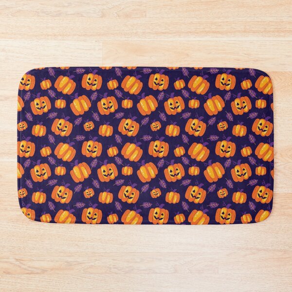 Item preview, Halloween Pumpkin Pattern with Purple Background designed and sold by quickkdesign.