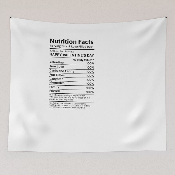 Item preview, Valentine day nutrition facts designed and sold by nookmerch97.