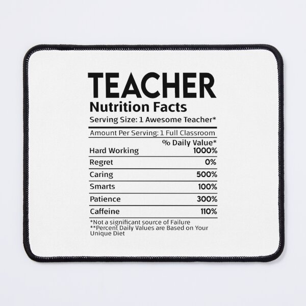 Item preview, Teacher Nutrition Facts designed and sold by nookmerch97.