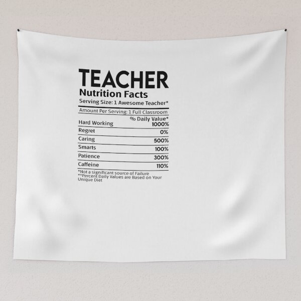 Item preview, Teacher Nutrition Facts designed and sold by NookMerch97 .