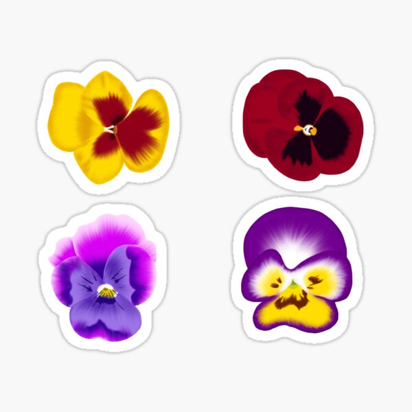 Vista previa del artículo con la obra «Hoja de flores de pensamientos», diseñado y vendido por AggroPixie.