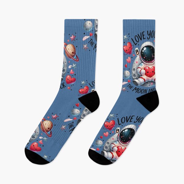 Artikelvorschau, Ich liebe dich bis zum Mond und zurück – Niedlicher Astronauten-Valentinstag entworfen und verkauft von Aredbox.