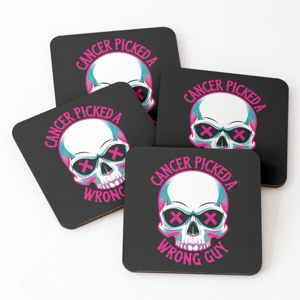 Item preview, Cancer Picked the Wrong Guy Bold Skull Graphic designed and sold by Amanda's Factory.