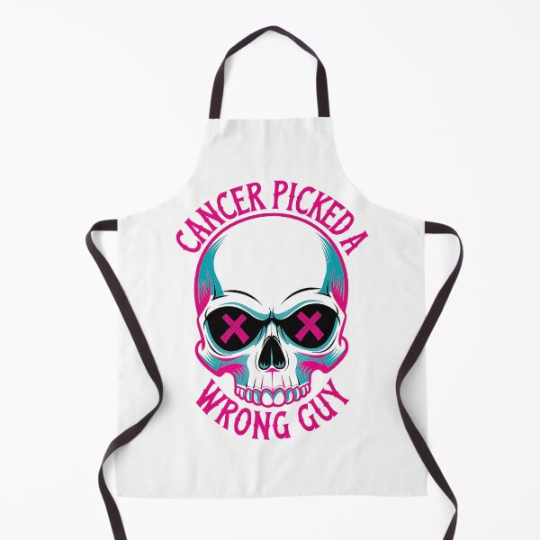 Item preview, Cancer Picked the Wrong Guy Bold Skull Graphic designed and sold by Amanda's Factory.