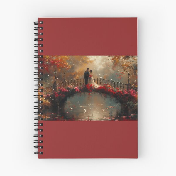 Item preview, Eternal Vows: A Romantic Moment on the Bridge designed and sold by ArtVibeCo.