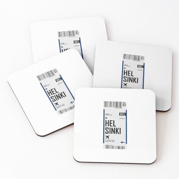 Item preview, Helsinki Boarding Pass Finland Travel Ticket Sticker designed and sold by TulipaGraphics.