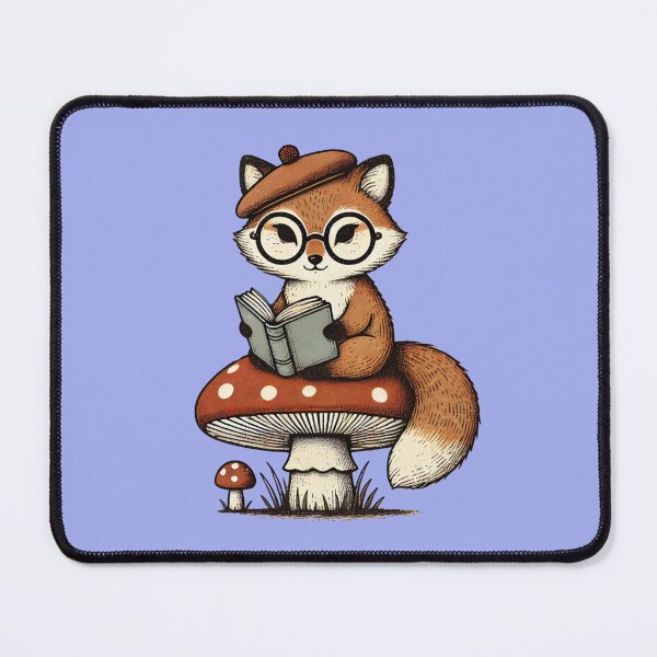 Item preview, Fox and muschrooms retro style designed and sold by Meandmyshop.