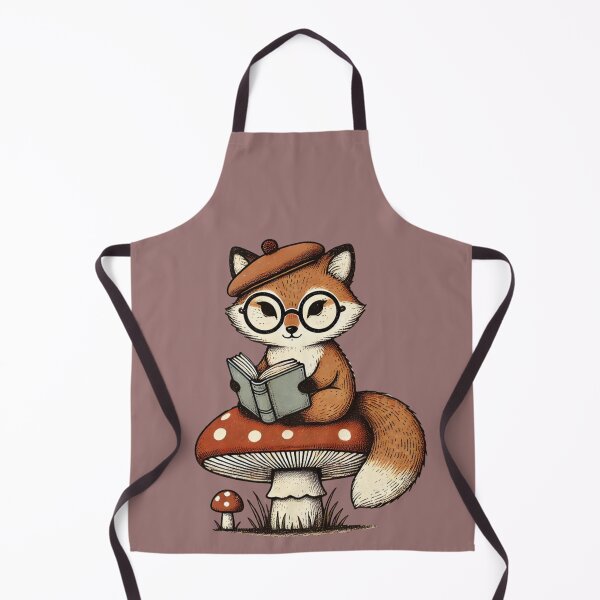 Artikelvorschau, Fuchs und Pilze im Retro-Stil entworfen und verkauft von Meandmyshop.