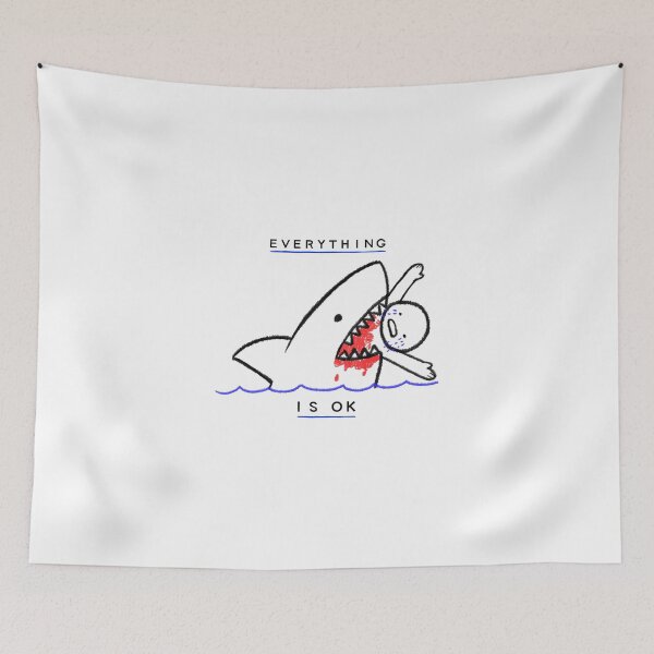 Item preview, Everything is okay shark joke designed and sold by nookmerch97.