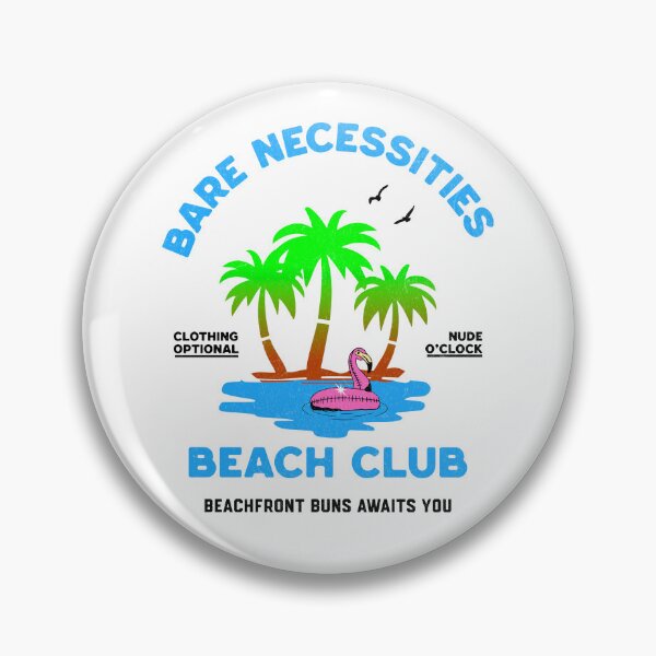 Item preview, Bare Necessities Beach Club – Nude O'Clock Fun designed and sold by DarkSenseDesign.