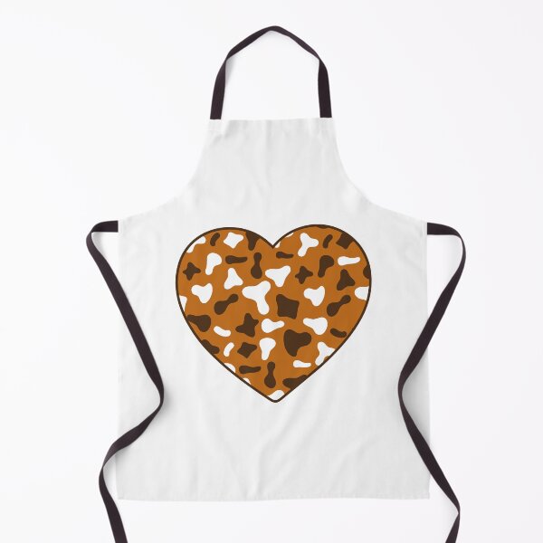 Item preview, White Brown Cow Pattern on Caramel Cowhide | Caramel Cow Skin Heart designed and sold by PatternPen.
