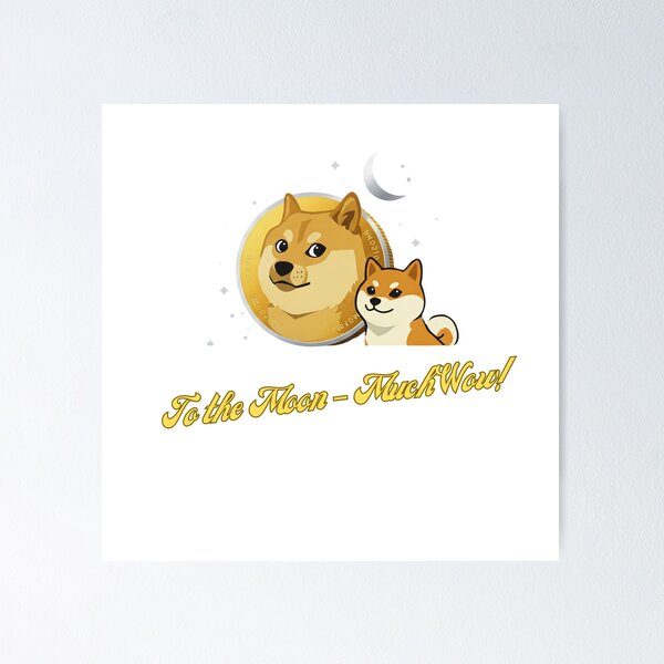 Artikel-Vorschau von Dogecoin & Shiba Inu – Zum Mond, designt und verkauft von PrintyChill.