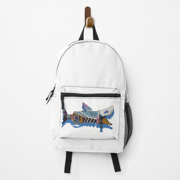 Item preview, Jinx's Rocket Launcher Fishbones blue border designed and sold by phoebeameliart.