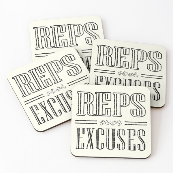 Item preview, Reps Over Excuses | Christian Fitness Motivation | Faith & Fitness Strength Workout | Black design for lighter background designed and sold by ZechJohnRB.
