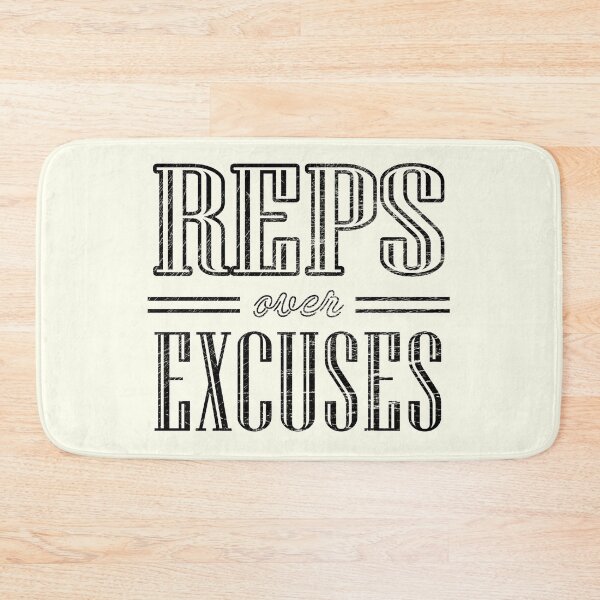 Item preview, Reps Over Excuses | Christian Fitness Motivation | Faith & Fitness Strength Workout | Black design for lighter background designed and sold by ZechJohnRB.