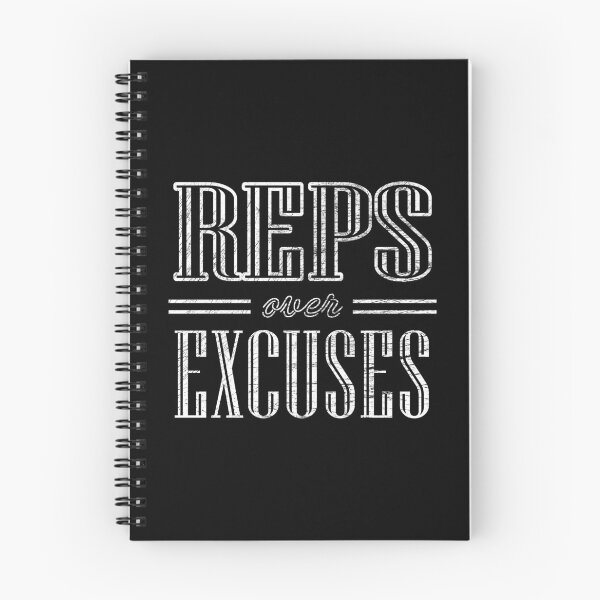 Item preview, Reps Over Excuses | Christian Fitness Motivation | Faith & Fitness Strength Workout | white design for dark background designed and sold by ZechJohnRB.