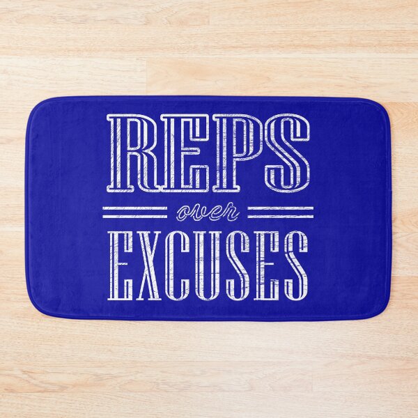 Item preview, Reps Over Excuses | Christian Fitness Motivation | Faith & Fitness Strength Workout | white design for dark background designed and sold by ZechJohnRB.