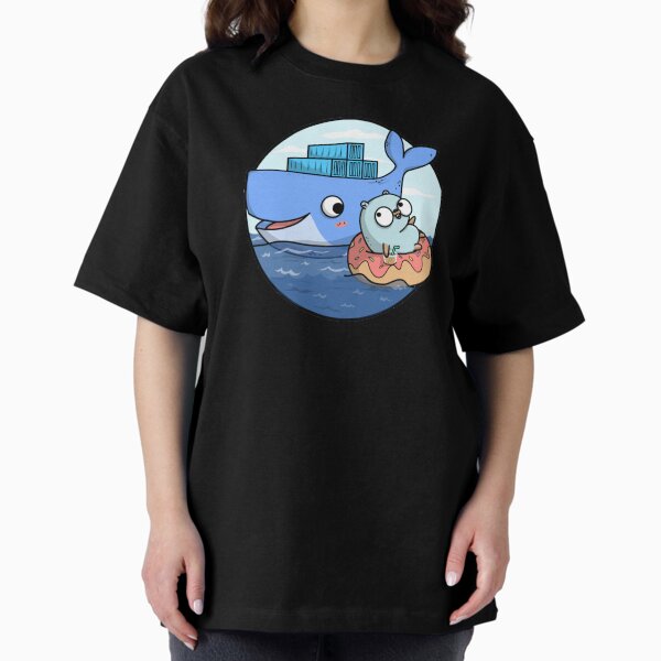 Item preview, Docker Whale and Golang Gopher on Donut designed and sold by Paint-n-Patts.