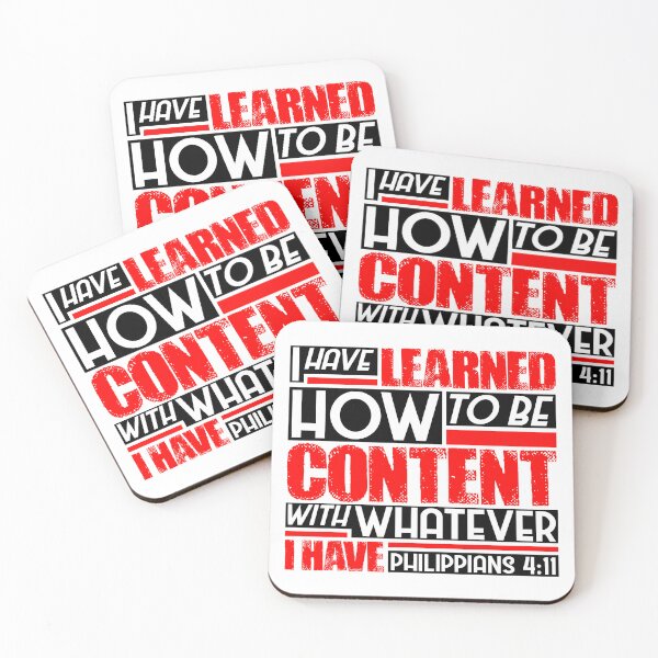 Item preview, Philippians 4:11 I Have Learned How To Be Content designed and sold by plushism.