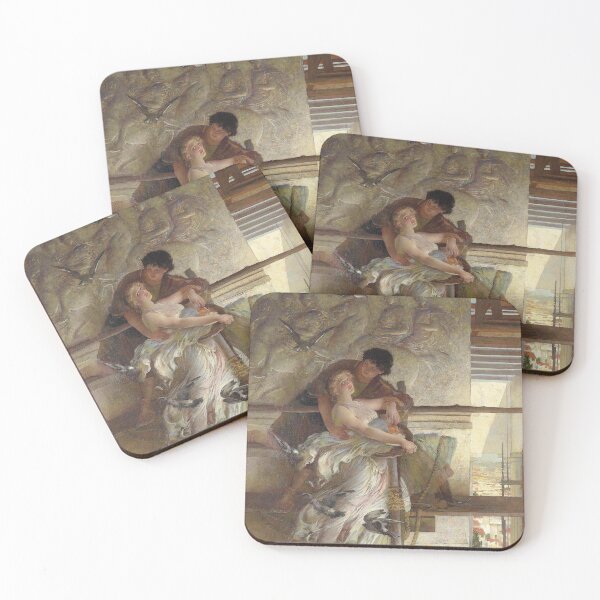 Item preview, under the temple eaves - Edwin Howland Blashfield designed and sold by Vintage Designs +.