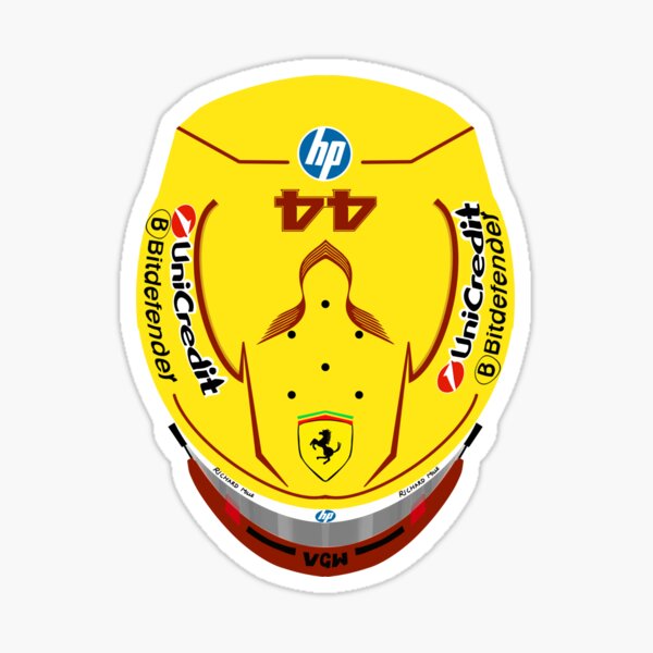 Vista previa del artículo con la obra «Vista superior del casco LEWIS Hamilton Ferrari 2025», diseñado y vendido por Pink Polar F1.