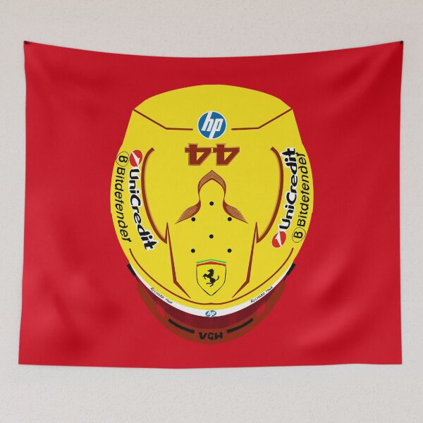 Item preview, LEWIS Hamilton Ferrari 2025 Helmet Top view designed and sold by Pink Polar F1.