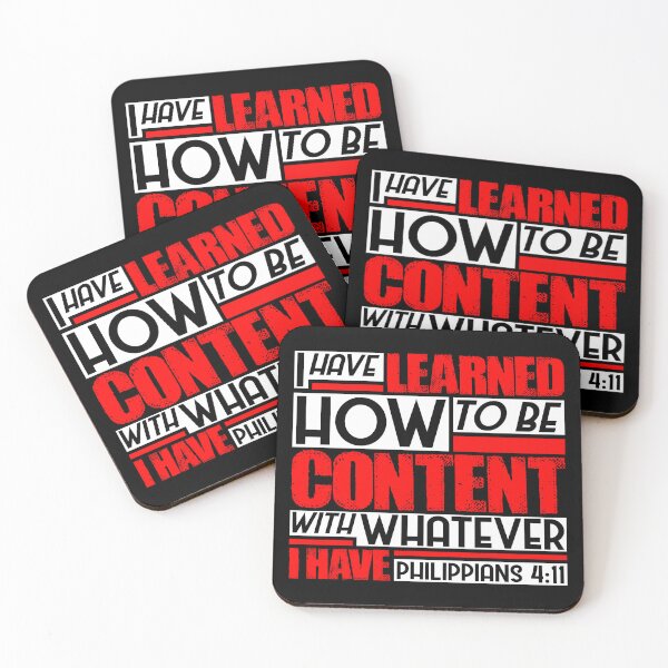 Item preview, Philippians 4:11 I Have Learned How To Be Content designed and sold by plushism.