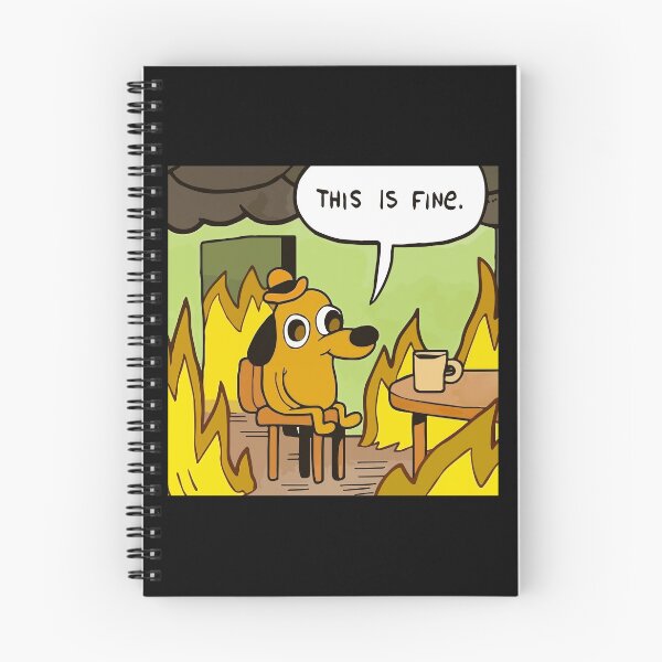 Item preview, This is fine - funny meme designed and sold by Paint-n-Patts.