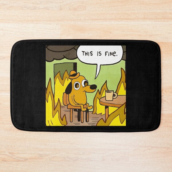 Item preview, This is fine - funny meme designed and sold by Paint-n-Patts.