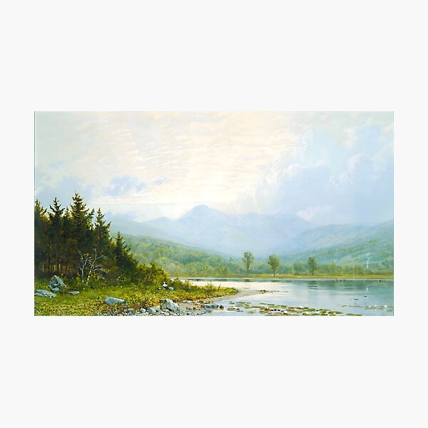 Item preview, Sunset on Mount Chocorua – William Trost Richards Landscape Art (1872) designed and sold by HistoryOnWalls.