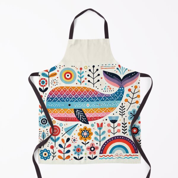 Artikelvorschau, Skandinavische Volkskunst-Regenbogen-Tiere - süßer bunter Wal von heidiannemorris entworfen und verkauft von FOLK ART FUSION by heidiannemorris.