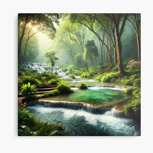 Item preview, Water stream in beautiful nature landscape designed and sold by TheZyUzone.